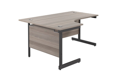Aztec|Single Upright|Left Hand|Radial Desk|1600x1200|Grey Oak-Black