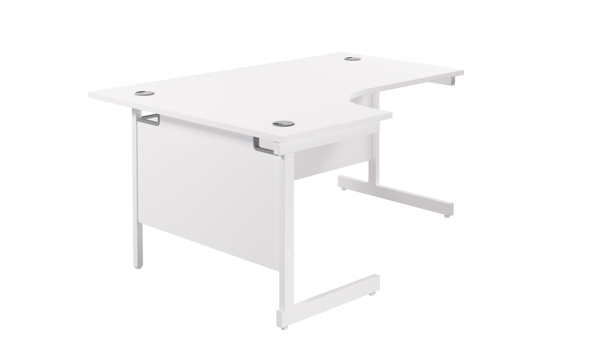 Aztec|Single Upright|Left Hand|Radial Desk|1600x1200|White-White