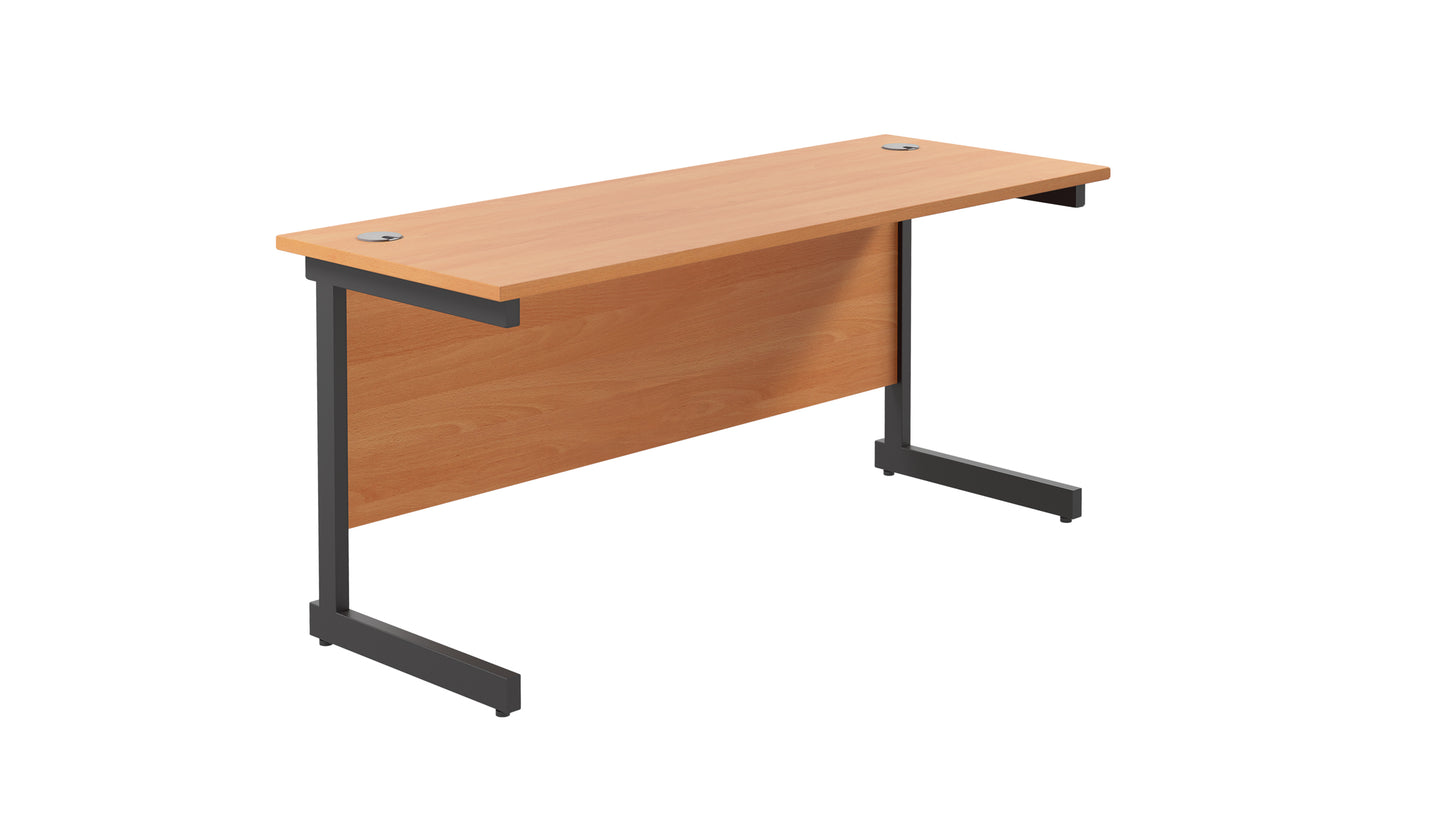 Aztec|Single Upright|Rectangular|Desk|1600x600|Beech-Black