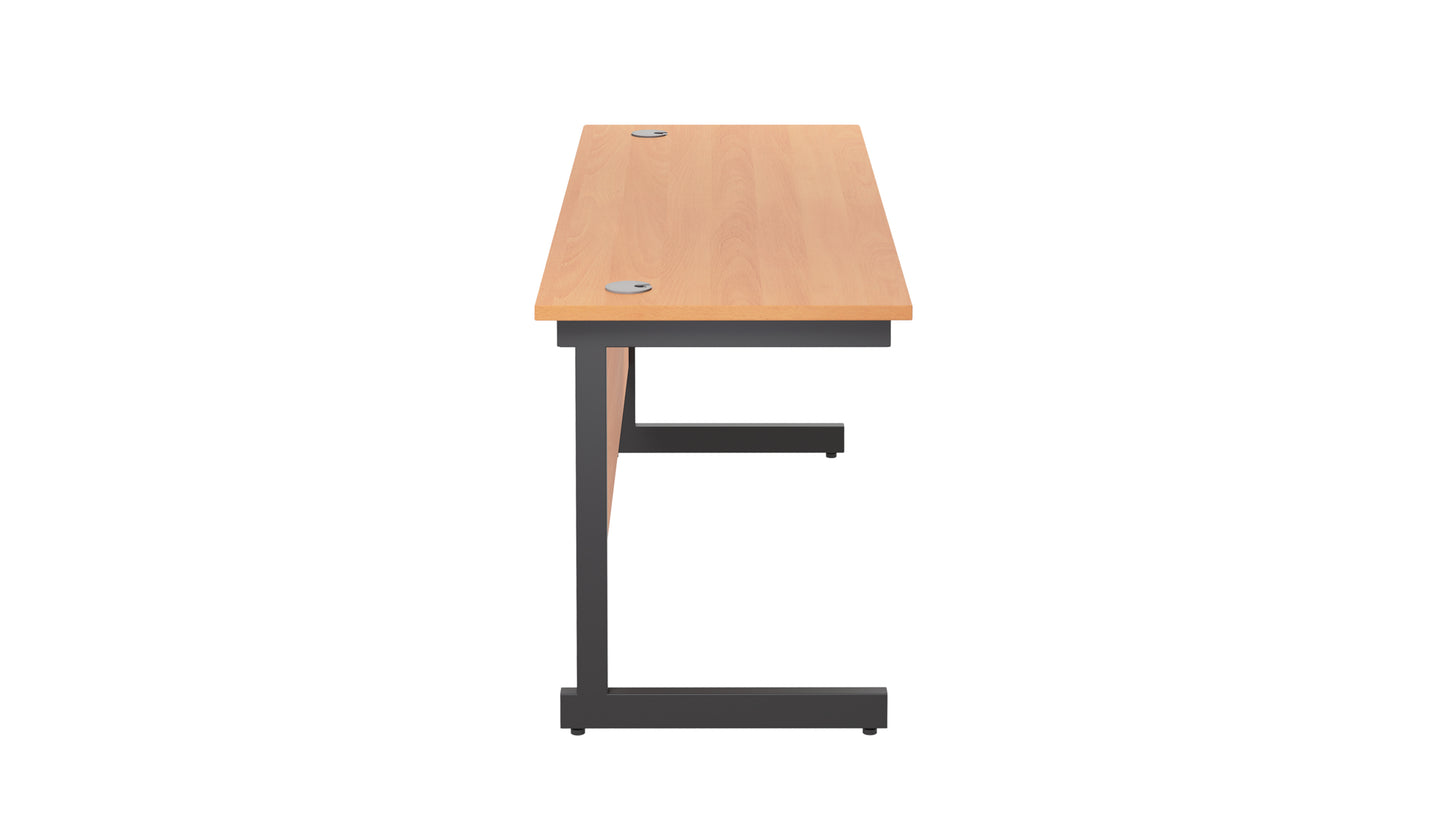 Single Upright Rectangular Desk: 600mm Deep (FSC)