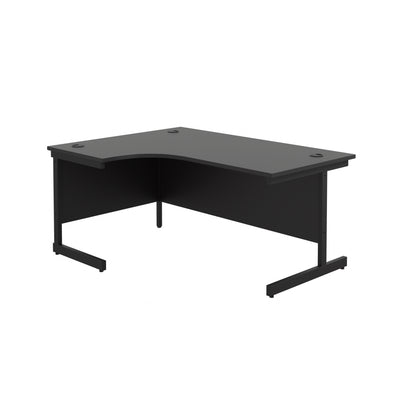 Aztec|Single Upright|Left Hand|Radial Desk|1800x1200|Black-Black