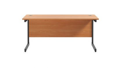 Single Upright Rectangular Desk: 600mm Deep (FSC)