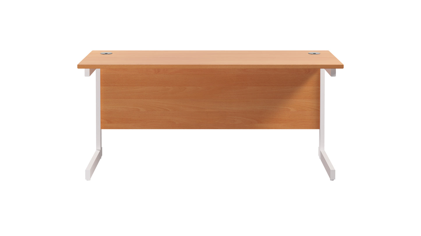 Single Upright Rectangular Desk: 600mm Deep (FSC)