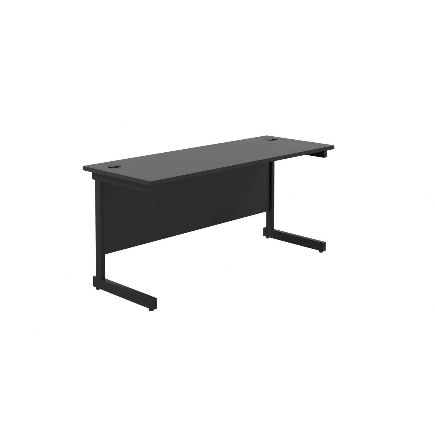 Aztec|Single Upright|Rectangular|Desk|1800x600|Black-Black