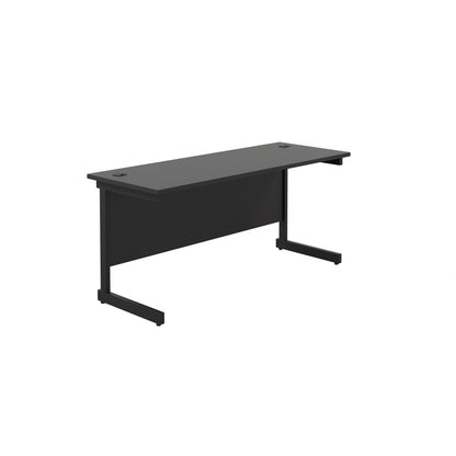 Aztec|Single Upright|Rectangular|Desk|1800x600|Black-Black