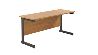 Aztec|Single Upright|Rectangular|Desk|1800x600|Nova Oak-Black
