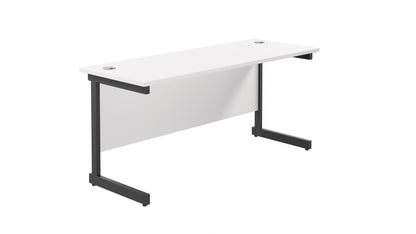 Aztec|Single Upright|Rectangular|Desk|1800x600|White-Black
