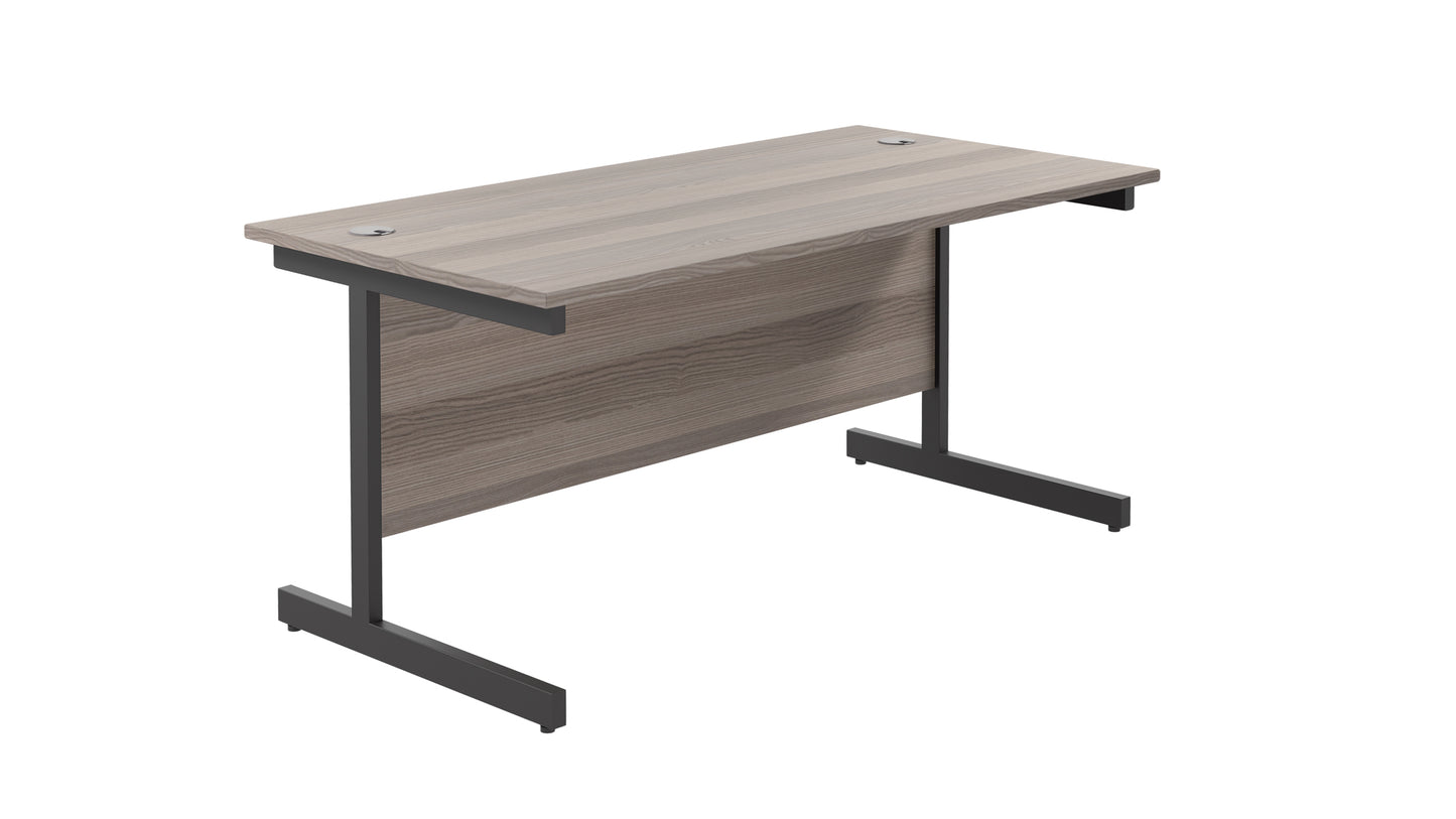 Aztec|Single Upright|Rectangular|Desk|1800x800|Grey Oak-Black