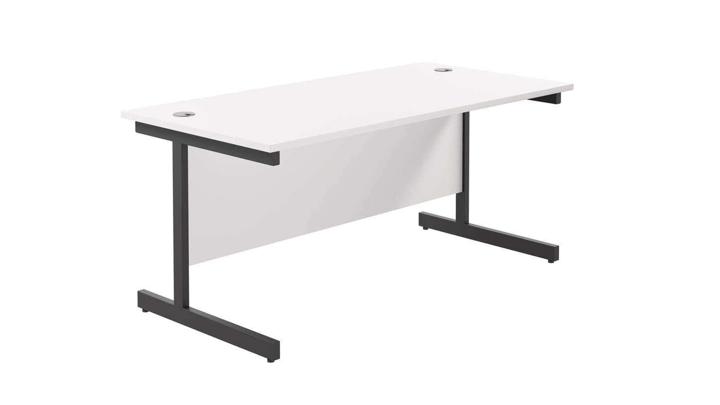 Aztec|Single Upright|Rectangular|Desk|1800x800|White-Black