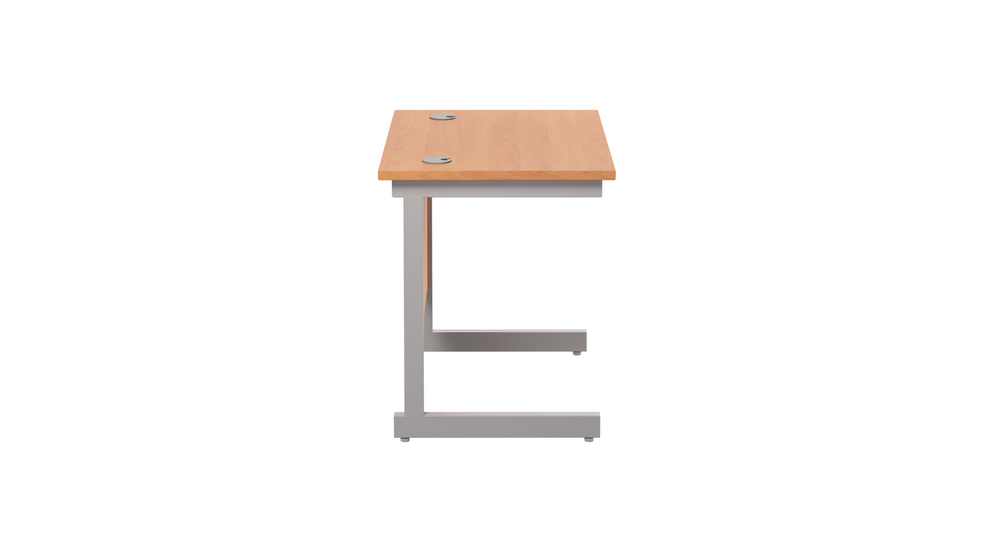 Single Upright Rectangular Desk: 600mm Deep (FSC)