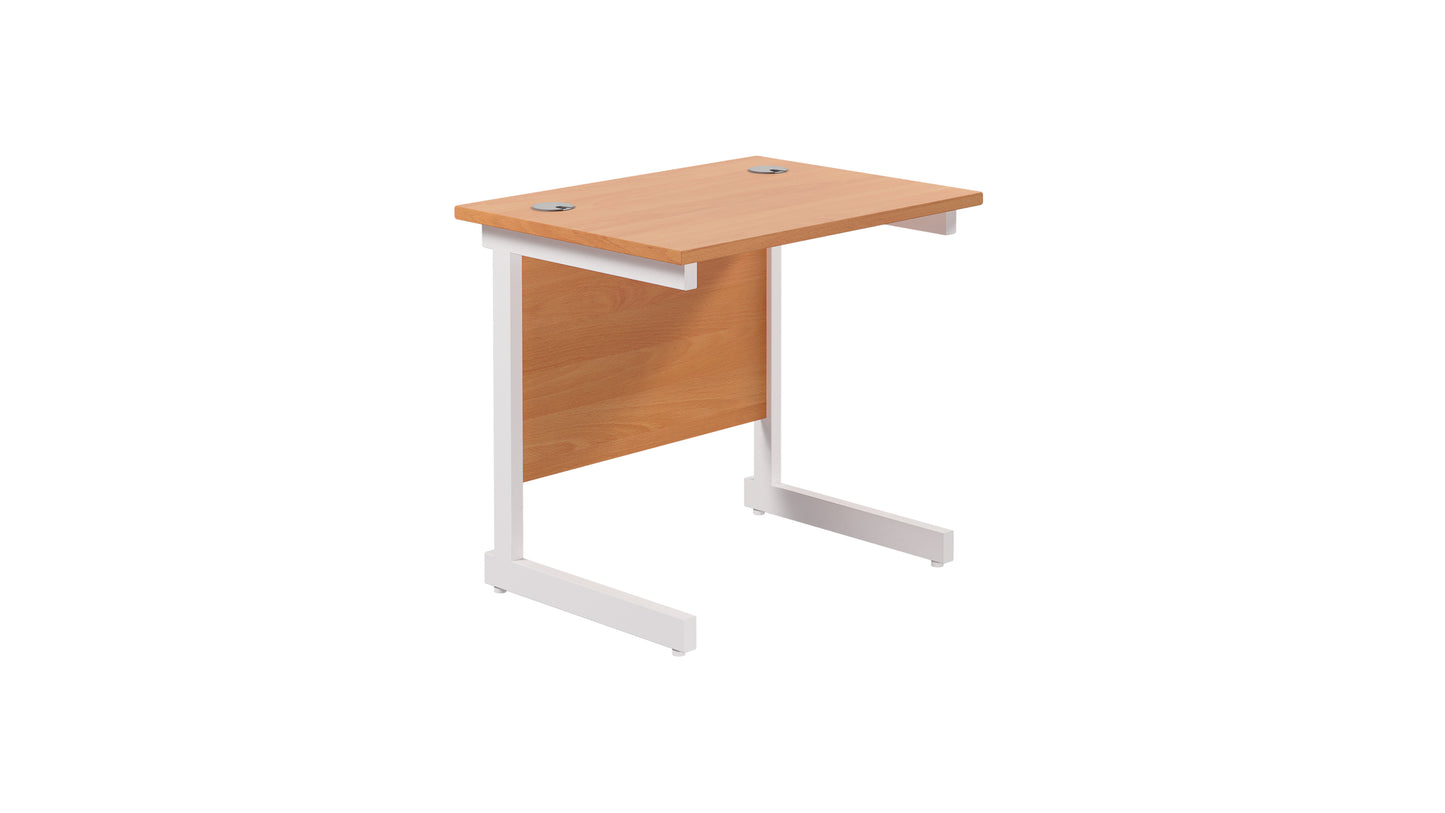 Aztec|Single Upright|Rectangular|Desk|800x600|Beech-White