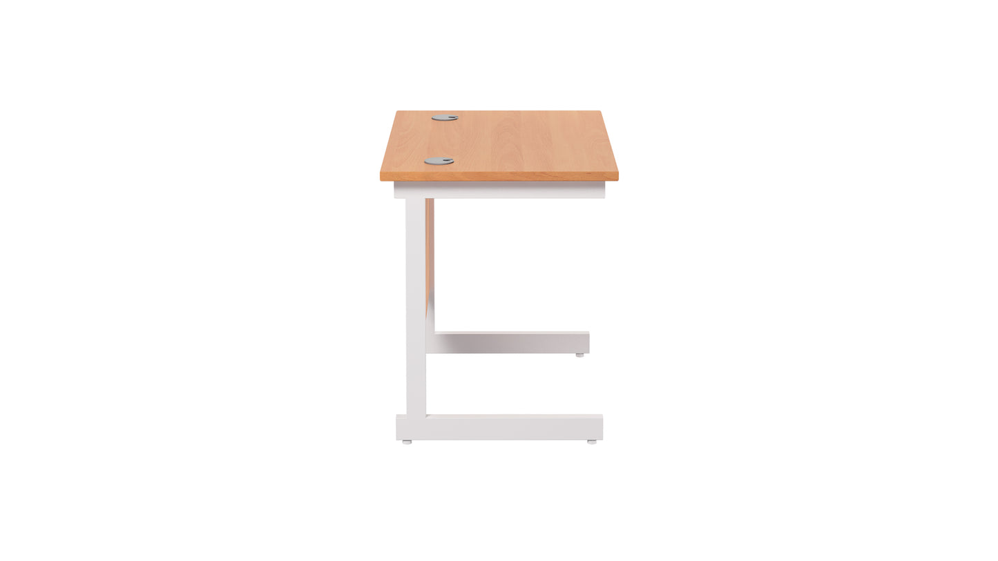 Single Upright Rectangular Desk: 600mm Deep (FSC)