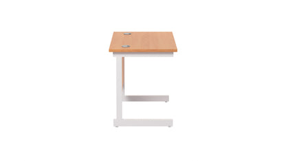 Single Upright Rectangular Desk: 600mm Deep (FSC)