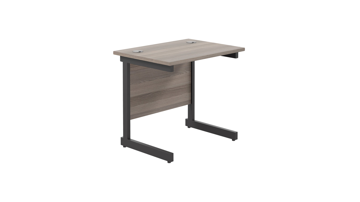 Aztec|Single Upright|Rectangular|Desk|800x600|Grey Oak-Black