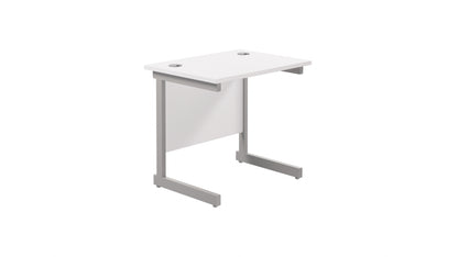 Aztec|Single Upright|Rectangular|Desk|800x600|White-Silver