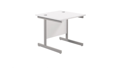 Aztec|Single Upright|Rectangular|Desk|800x800|White-Silver