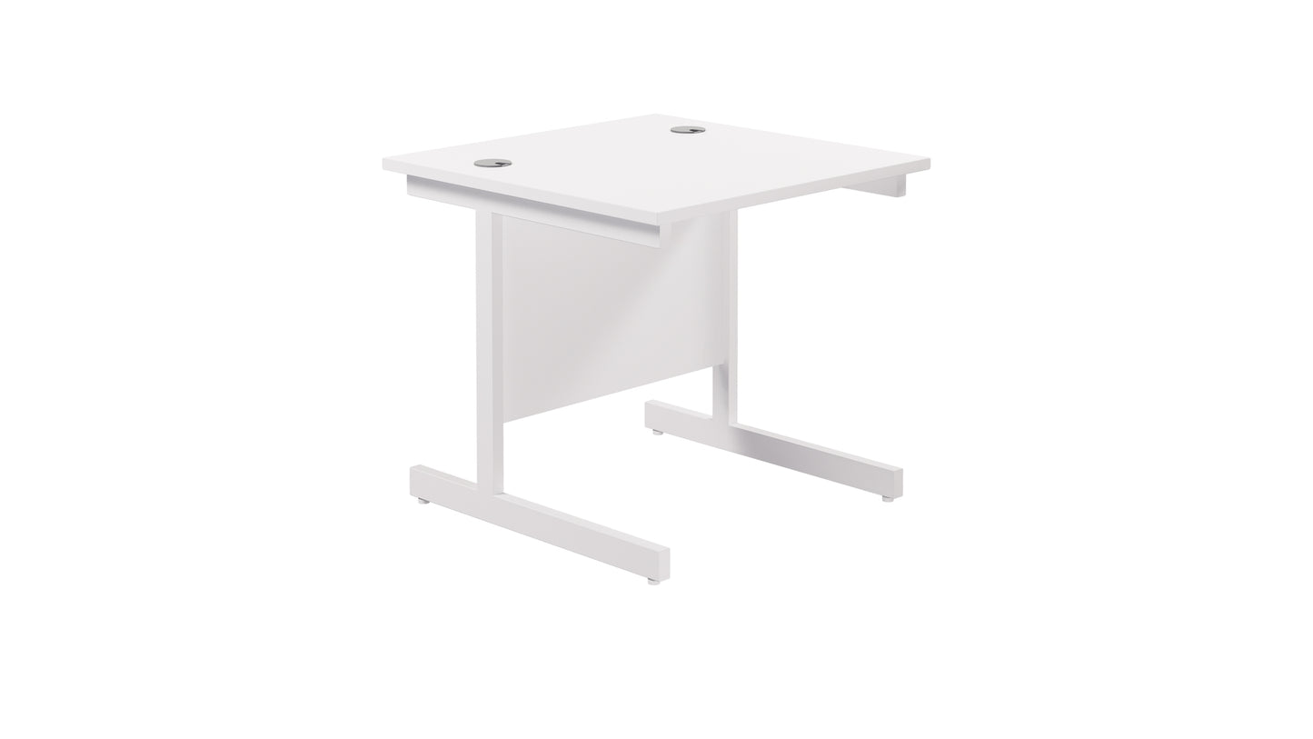 Aztec|Single Upright|Rectangular|Desk|800x800|White-White