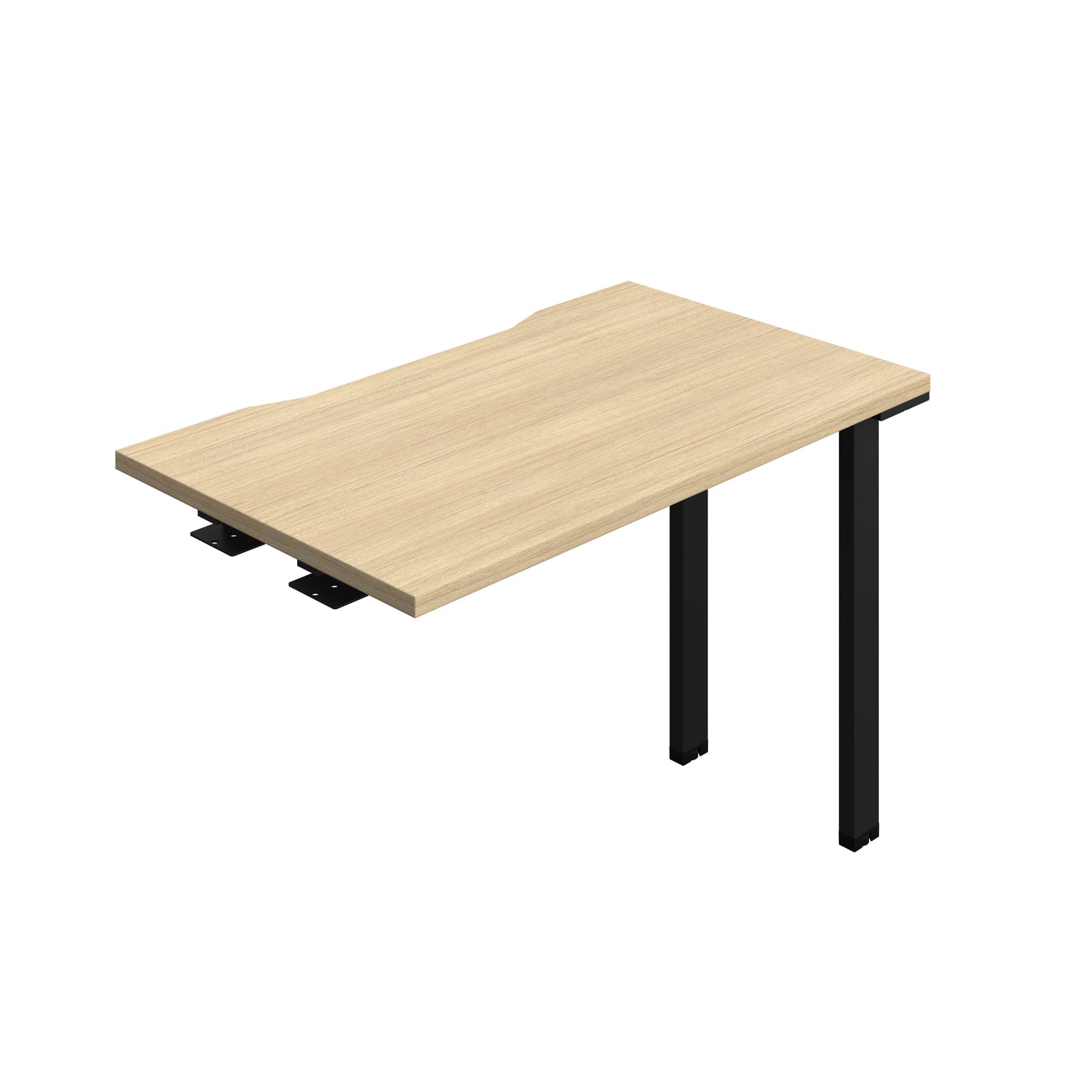 Synergy|1P Bench Desk Extension|Cut Out|1000X700|Nova Oak-Black
