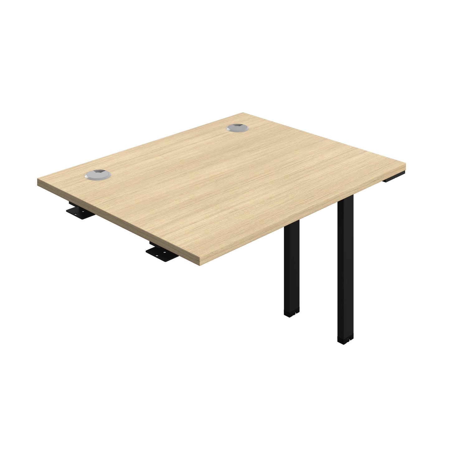 Synergy|1P Bench Extension|Cable Ports|1000X700|Nova Oak-Black
