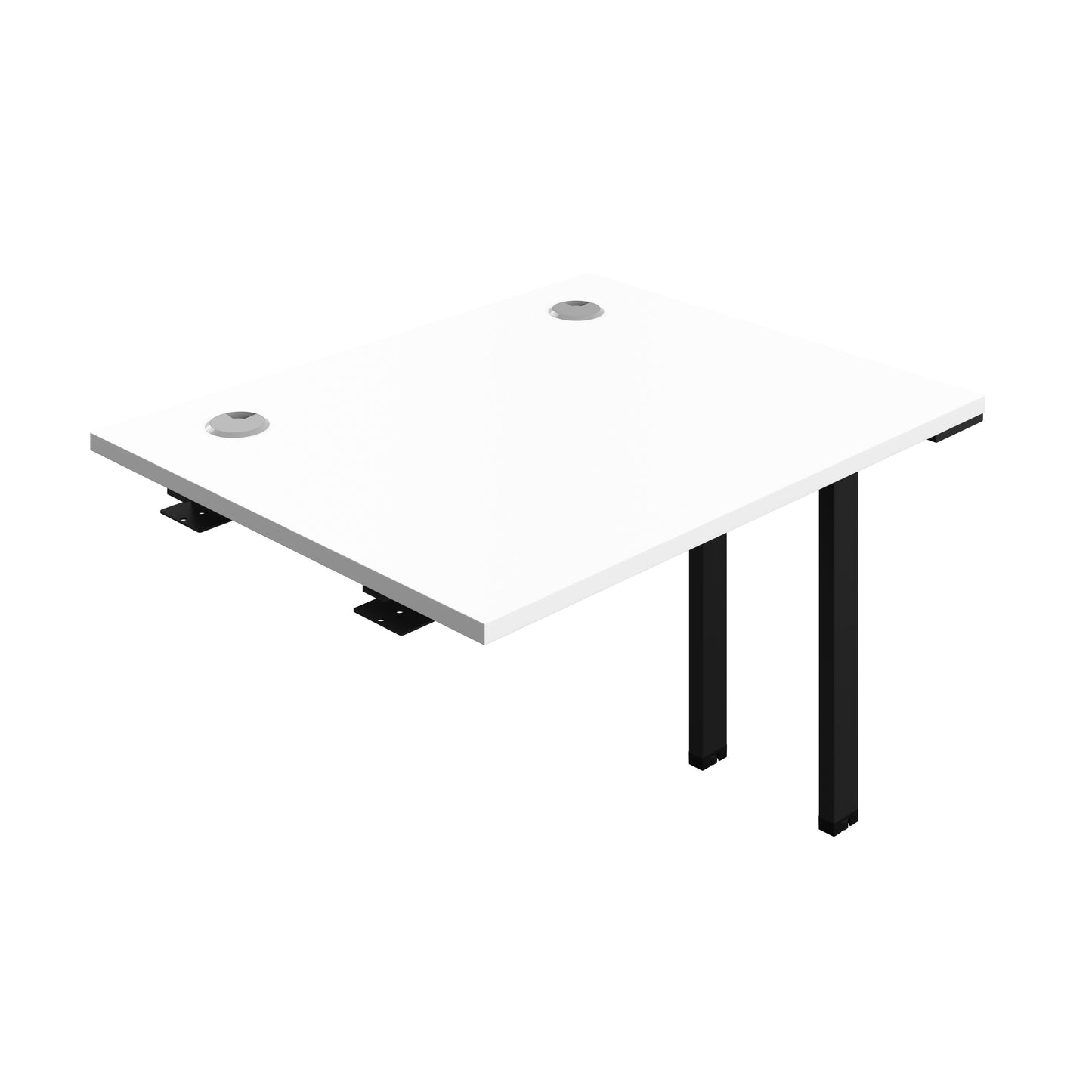 Synergy|1P Bench Extension|Cable Ports|1000X700|White-Black