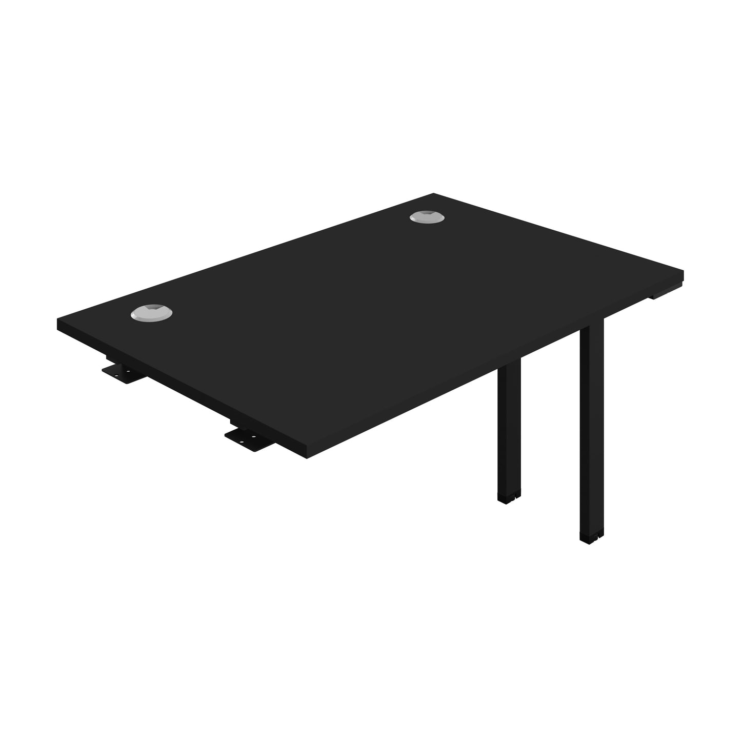 Synergy|1P Bench Extension|Cable Ports|1200X700|Black-Black