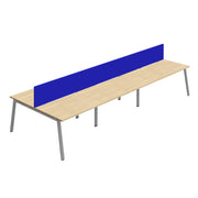 Synergy 6P Bench Desk|A-Frame|Royal Blue Screen