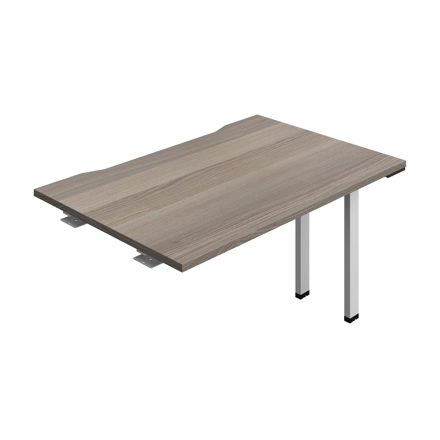 Synergy|1P Bench Extension|Cut Out|1200X800|Grey Oak-Silver