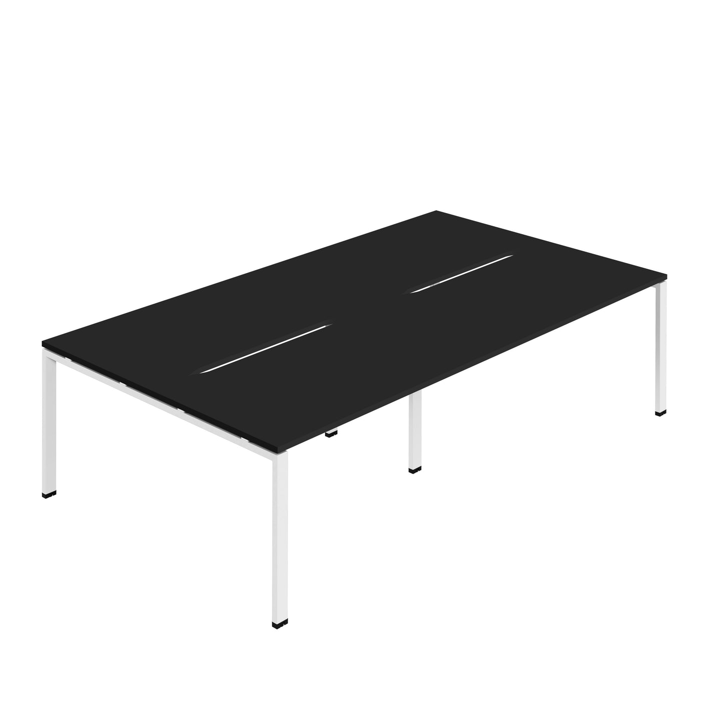 Synergy|4P Bench Desk|Cut Out|Goalpost|1200X800|Black-White