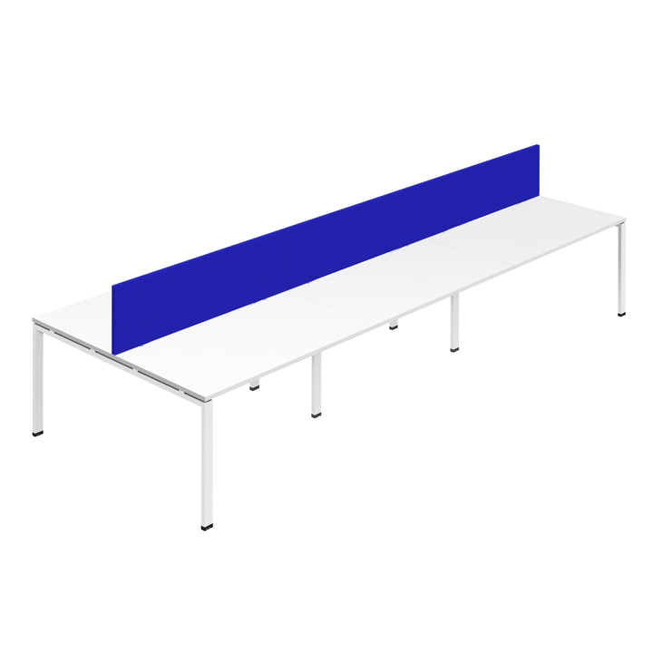 Synergy 6P Bench Desk|Goalpost|Royal Blue Screen