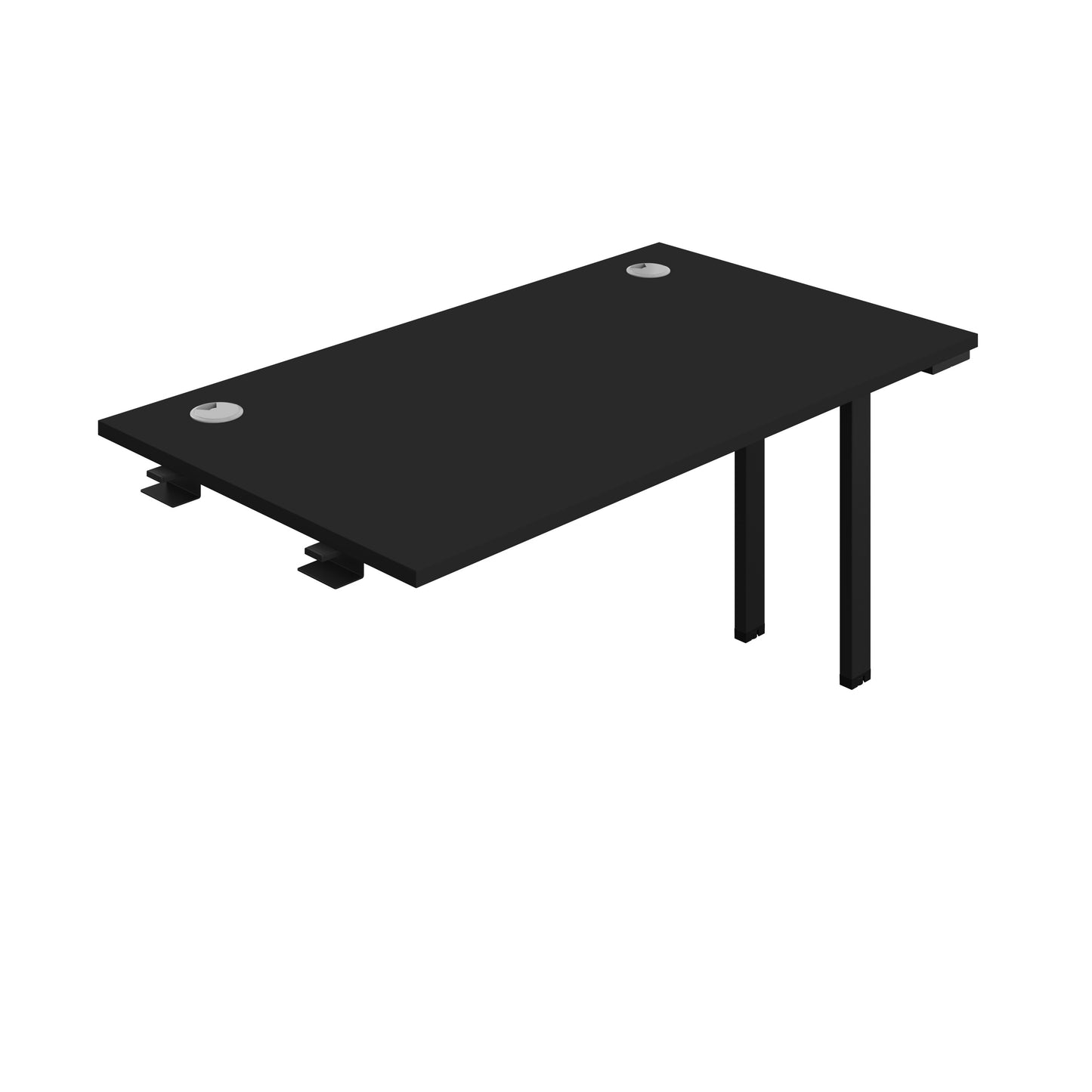Synergy|1P Bench Extension|Cable Ports|1400X700|Black-Black