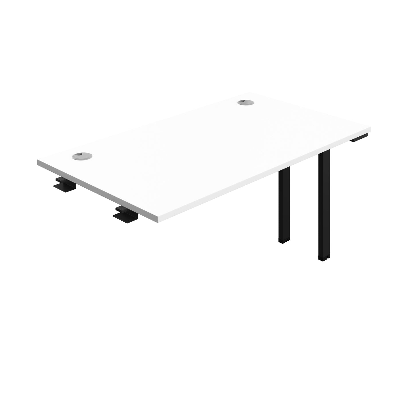 Synergy|1P Bench Extension|Cable Ports|1400X700|White-Black