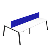 Synergy 4P Bench Desk|A-Frame|Royal Blue Screen