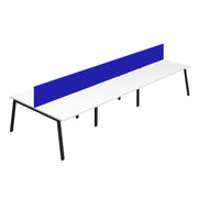 Synergy 6P Bench Desk|A-Frame|Royal Blue Screen