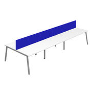 Synergy 6P Bench Desk|A-Frame|Royal Blue Screen