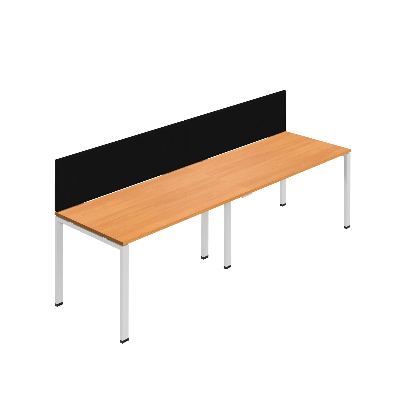 Synergy|2SP Bench Desk|Cut Out|Goal Post|1400X800|Beech-White|Black Screen