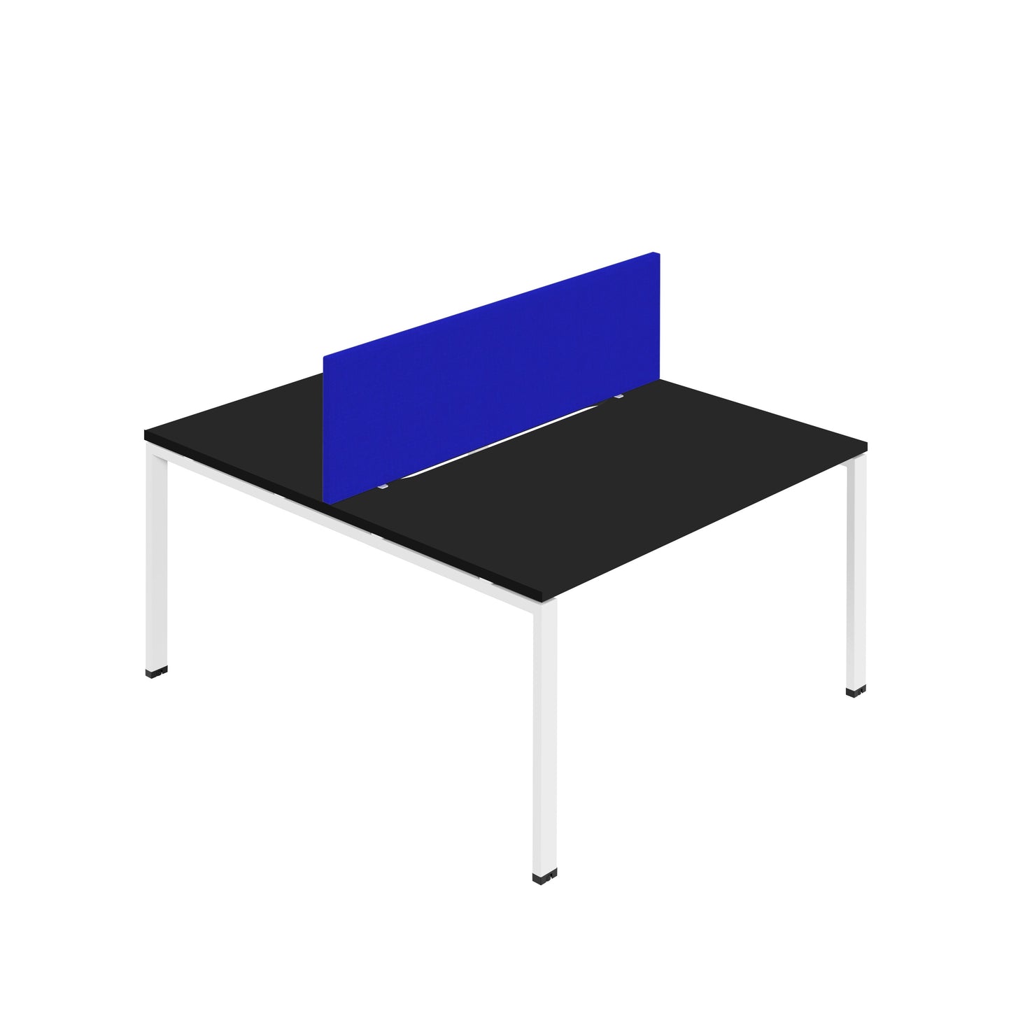 Synergy|2P Bench Desk|Cut Out|Goal Post|1400X800|Black-White|Royal Blue Screen