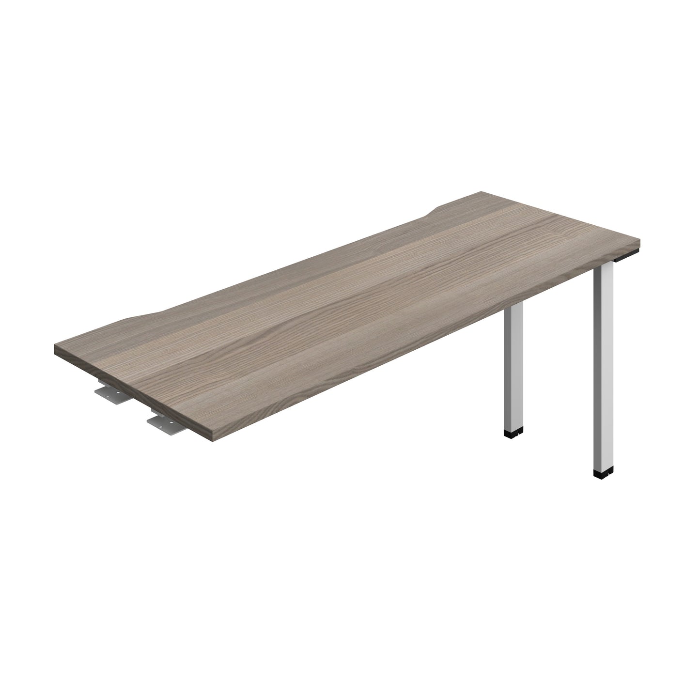 Synergy|1P Bench Extension|Cut Out|1600X700|Grey Oak-Silver