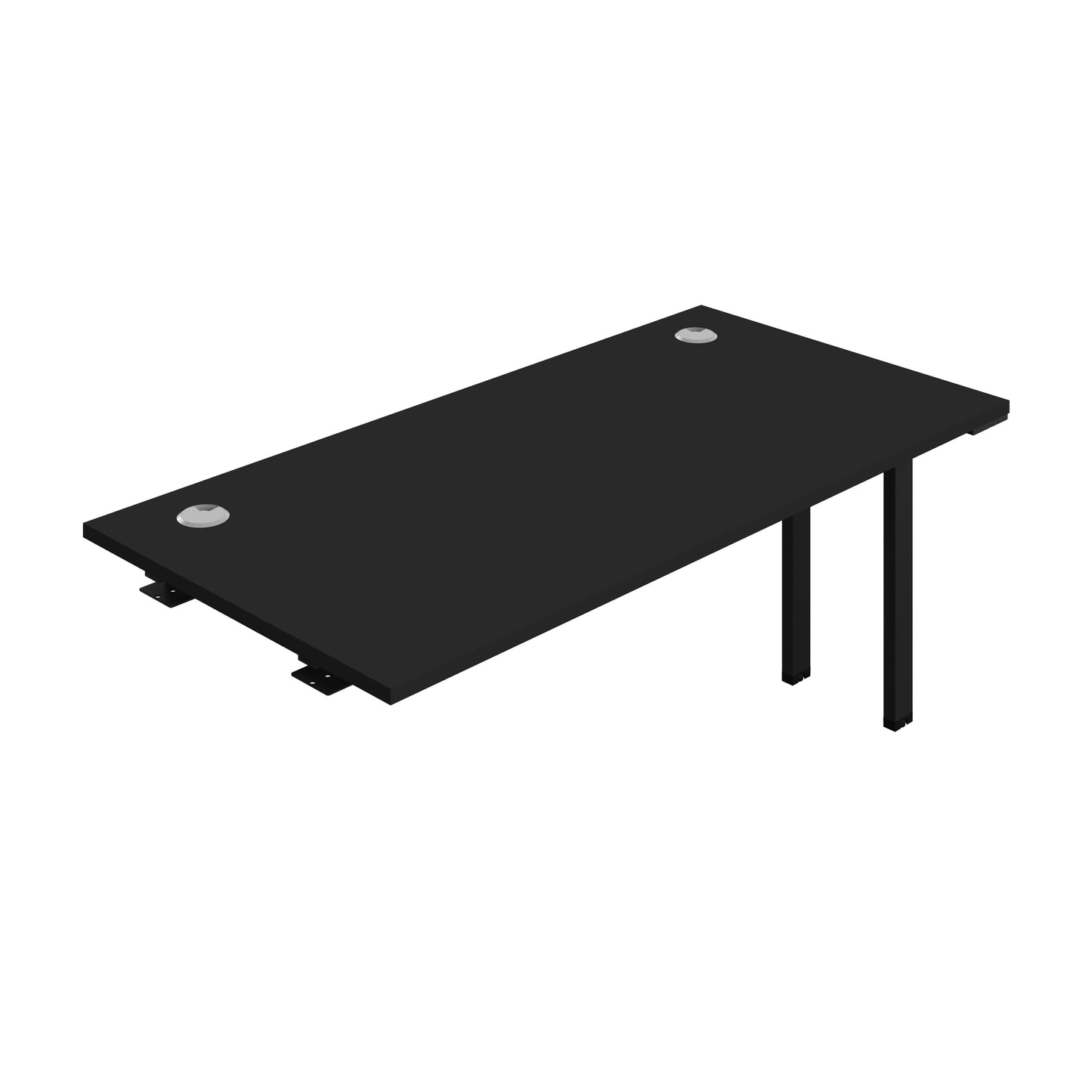 Synergy|1P Bench Extension|Cable Ports|1600X700|Black-Black