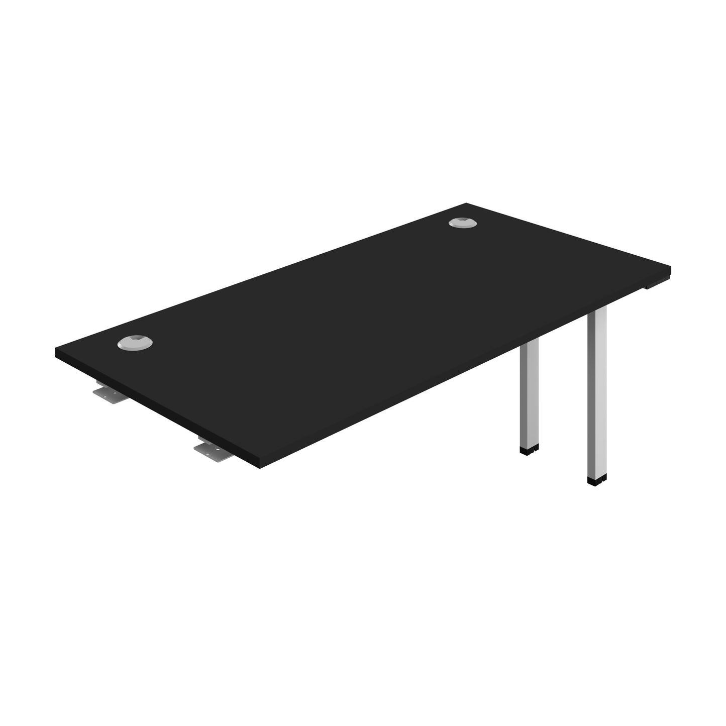 Synergy|1P Bench Extension|Cable Ports|1600X700|Black-Silver