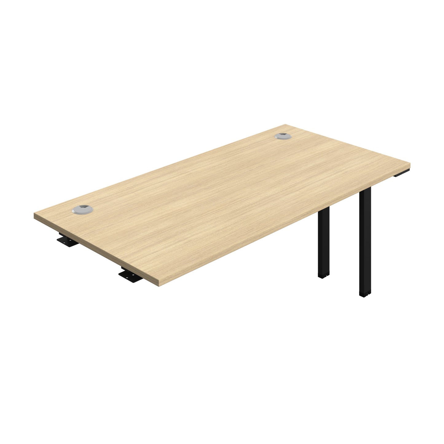 Synergy|1P Bench Extension|Cable Ports|1600X700|Nova Oak-Black