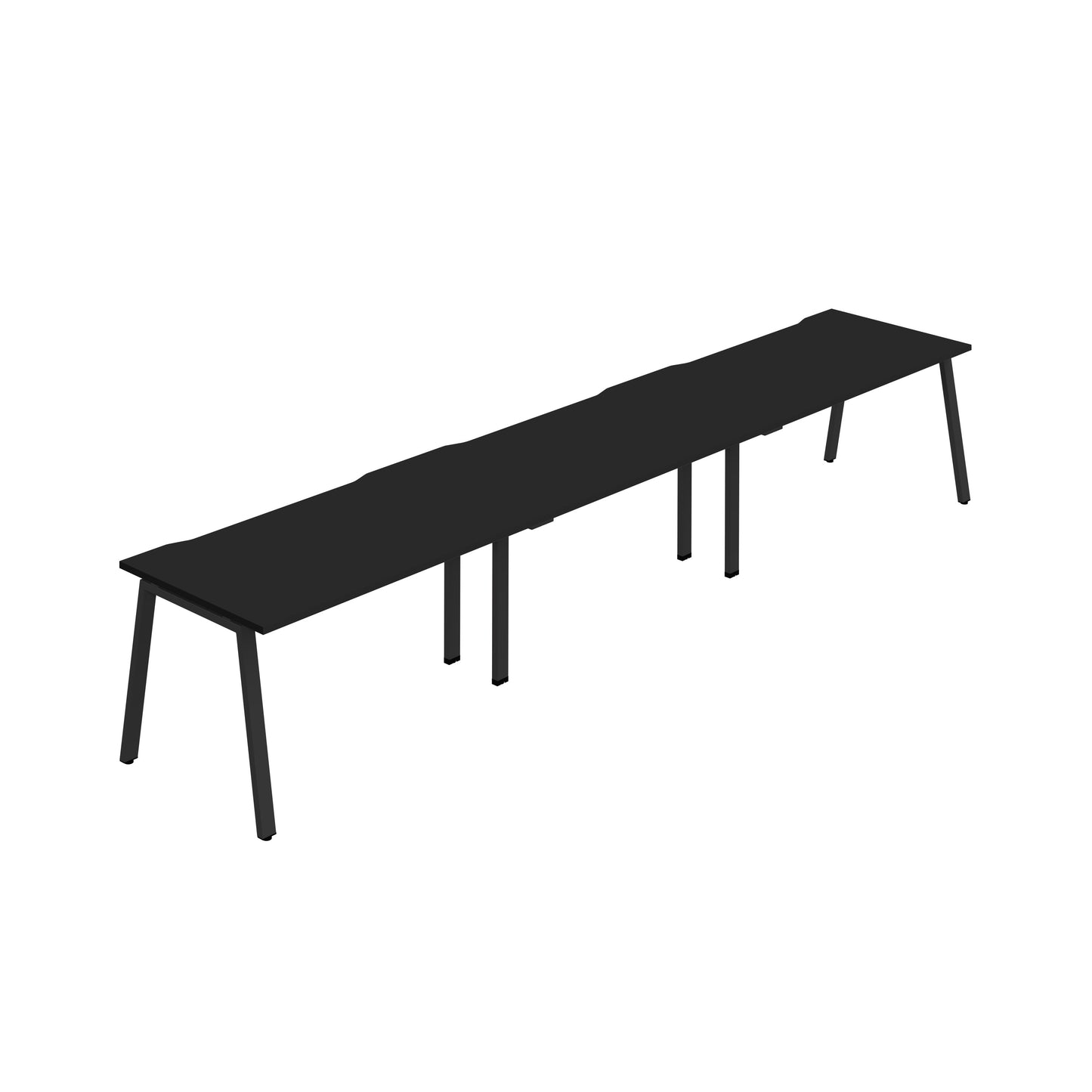 Synergy|3SP Bench Desk|Cut Out|A-Frame|1400X800|Black-Black