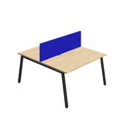 Synergy 2P Bench Desk|A-Frame|Royal Blue Screen