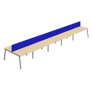Synergy 10P Bench Desk|A-Frame|Royal Blue Screen