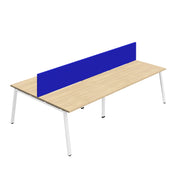 Synergy 4P Bench Desk|A-Frame|Royal Blue Screen