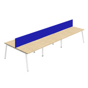Synergy 6P Bench Desk|A-Frame|Royal Blue Screen