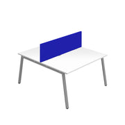 Synergy 2P Bench Desk|A-Frame|Royal Blue Screen