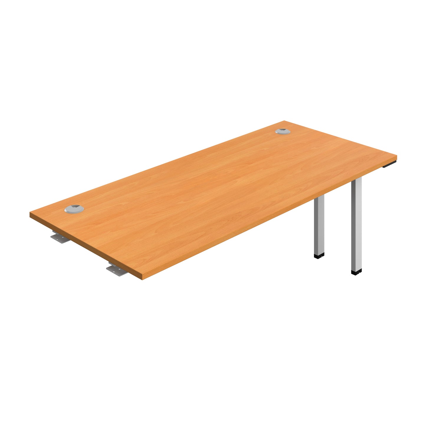 Synergy|1P Bench Extension|Cable Ports|1800X700|Beech-Silver