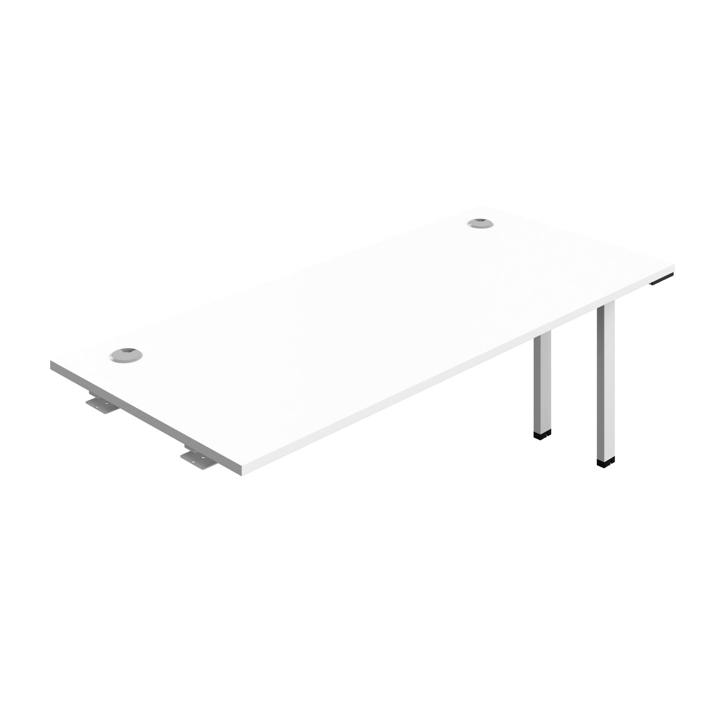 Synergy|1P Bench Extension|Cable Ports|1800X700|White-White