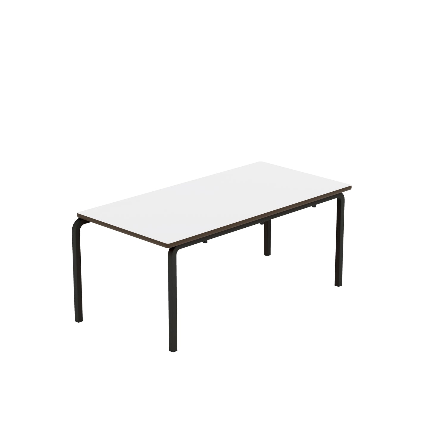 Titan Crush Bent Frame Table|1100X550X460|White-Black