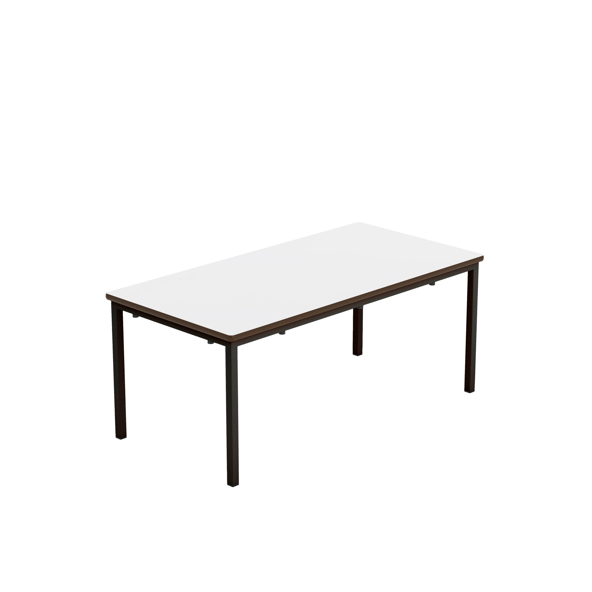 Titan Fully Welded Classroom Table|1100x550x460|White-Black